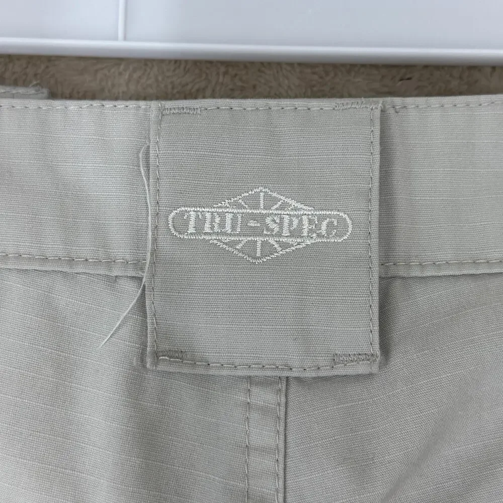 TRU-SPEC Pants Mens 34x30 Beige Cargo Ripstop Tactical Workwear Utility